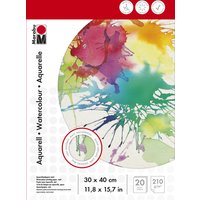 Marabu Aquarellblock, 240 x 320 mm, 210 g/qm, 20 Blatt