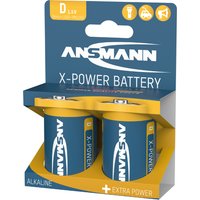 ANSMANN Alkaline Batterie, X-Power, Mono D, 2er Blister