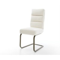 Freischwinger Pela-Flex Bouclé Soft Beige Freischwinger flach Effektfinish Titan Taschenfederkern
