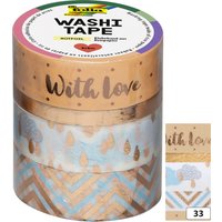 folia Deko-Klebeband Washi-Tape Hotfoil Rosegold II, 4er – Bild 2