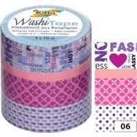 folia Deko-Klebeband Washi-Tape MÄDCHENTRAUM, 4er Set – Bild 2
