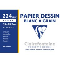 Clairefontaine Zeichenpapier, Blanc à Grain, 210 x 297 mm – Bild 2