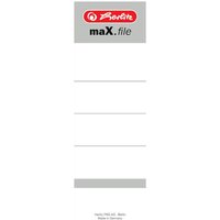 herlitz Ordnerrücken-Etikett maX.file, 60 x 190 mm, weiß