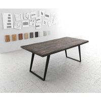 DELIFE Edge Esstisch Akazie Platin