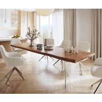 DELIFE Edge Esstisch Akazie Braun