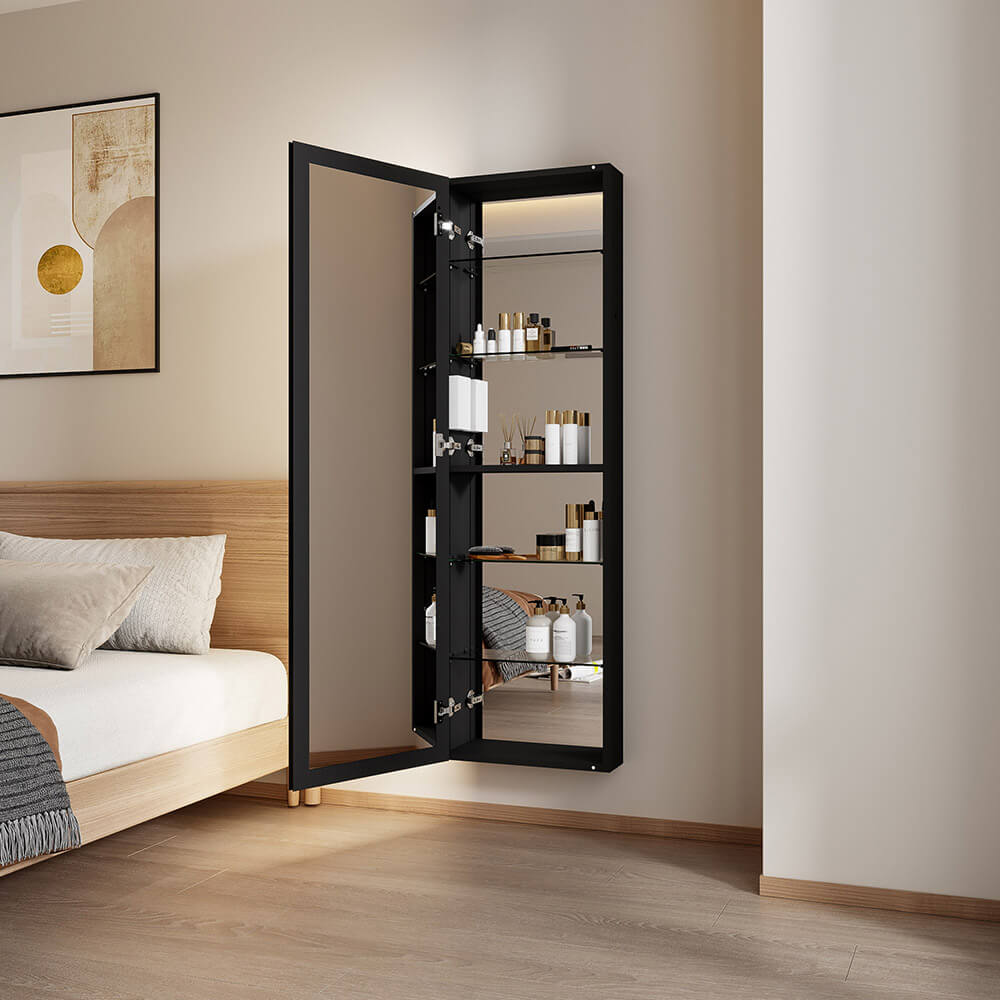 LED-Spiegelschrank OSMO Schwarz - 50 x 160 cm – Bild 3