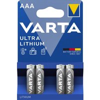 VARTA Lithium Batterie Ultra Lithium, Micro (AAA), 4er Pack