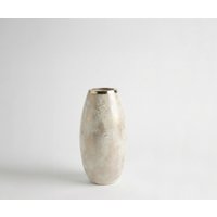 Vase Velino B22 x T22 x H44 cm Glas Alabaster Gold Handgemacht