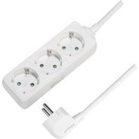 LogiLink Steckdosenleiste, 3-fach, ohne Schalter, weiß