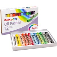 PentelArts Ölpastellkreide PHN4, 12er Kunststoff-Etui