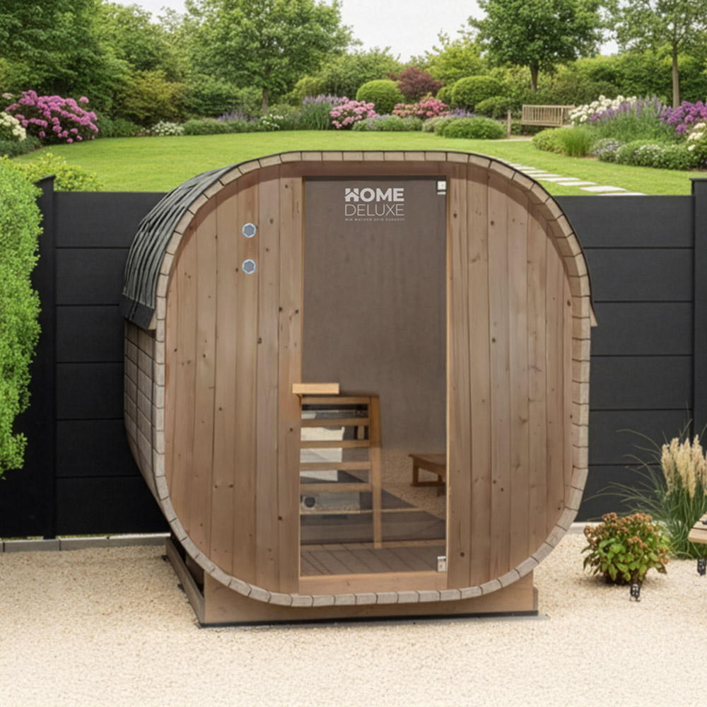 Outdoor Sauna CUBE XL - 194 x 220 cm für 6 Personen – Bild 3