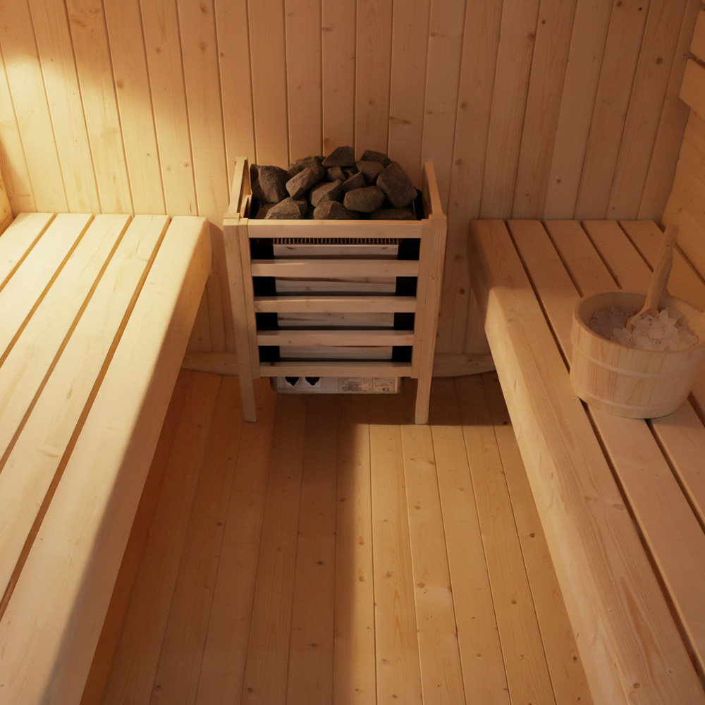 Outdoor Sauna CUBE XL - 194 x 220 cm für 6 Personen – Bild 5
