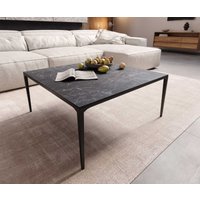 Couchtisch Levente 85x85 cm Keramik Laminam Nero Greco Anthrazit Gestell Metall Schwarz – Bild 2