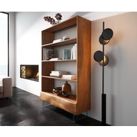 Regal New Live-Edge 115x150 cm Akazie Natur 2 Schubladen Acrylglas schwebend