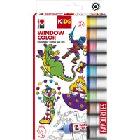 Marabu KiDS Window Color, 10er Set, farbig sortiert