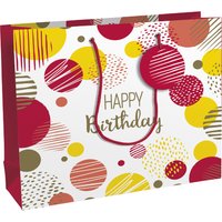 Clairefontaine Geschenktüte, Happy Birthday rosa, groß