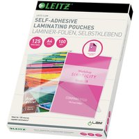 LEITZ Laminierfolientasche, DIN A4, selbstklebend, 250 mic