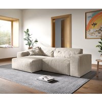 DELIFE Sirpio XL Ecksofa Cord Beige