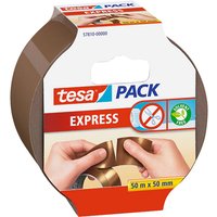 tesapack Verpackungsklebeband Express, 50 mm x 50 m, braun