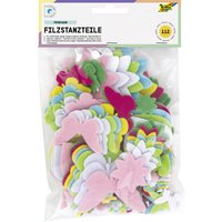 folia Bastelfilz-Stanzteile, Frühjahr, 112 Teile – Bild 2