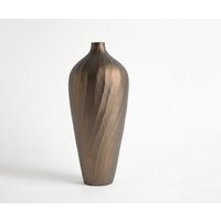 Vase Torvia B17 x T17 x H41 cm Aluminium Aurum Satin Handgemacht