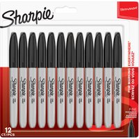Sharpie Permanent-Marker FINE, schwarz, 12er Blisterkarte – Bild 2