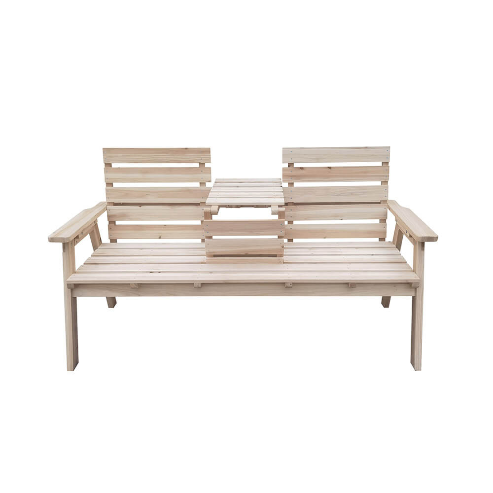Gartenbank REYA 2-Sitzer aus Holz – Bild 4