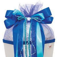 ROTH Schultütenschleife, Blue Dabadu, blau/türkis