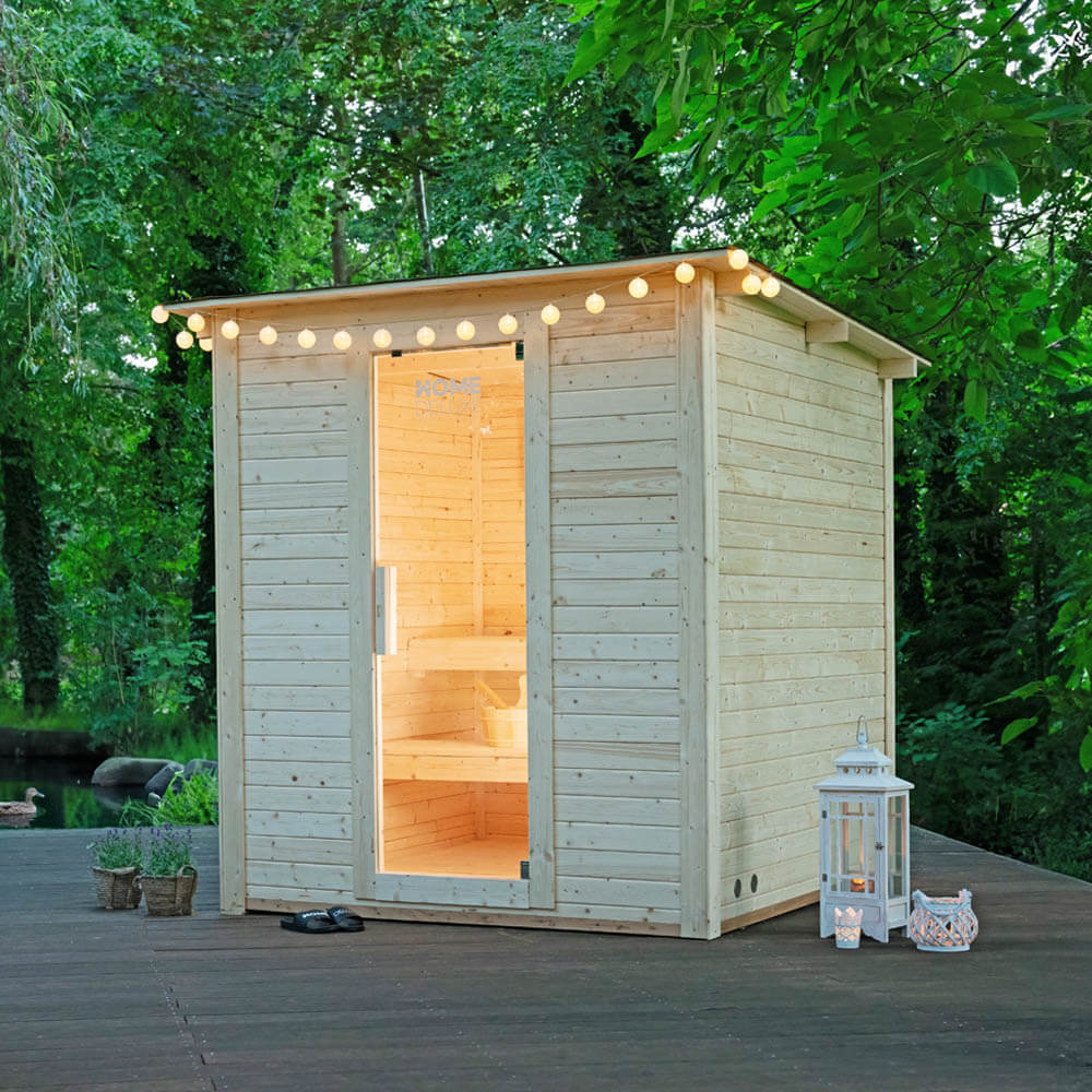 Saunahaus Outdoor TALO L - 221 x 217 cm für 4 Personen – Bild 3