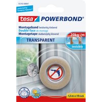 tesa Powerbond Montageband, transparent, 19 mm x 1,5 m – Bild 2
