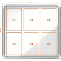 nobo Schaukasten Premium Plus, Metall-Rückwand, 6 x DIN A4 – Bild 2