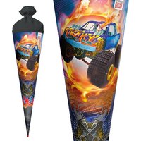 ROTH Schultüte, Monstertruck Fire, rund, 700 mm – Bild 2