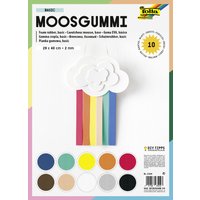 folia Moosgummi, 200 x 290 mm, 10 Blatt, sortiert
