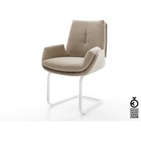 Freischwinger Clea-Flex Bouclé Schlamm Freischwinger flach Weiß – Bild 2