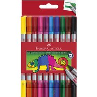 FABER-CASTELL Doppelfasermaler, 10er Etui