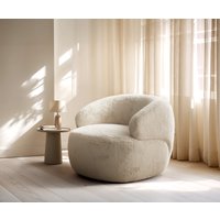 DELIFE Nova Loungesessel Creme-Weiß