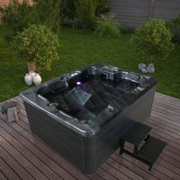 Outdoor Whirlpool BLACK MARBLE - Mit Treppe und Thermoabdeckung – Bild 2