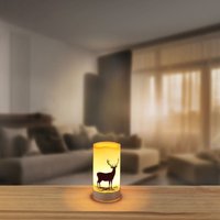 LED-Echtwachskerze mit Timerfunktion, Ø ca. 8 cm, Höhe ca. 15 cm