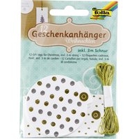 folia Geschenkanhänger, Weihnachten Hotfoil, inkl. Schnur – Bild 2
