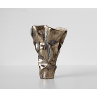 Vase Mimoro B28 x T24 x H38 cm Aluminium Laguna Antica Handgemacht – Bild 2