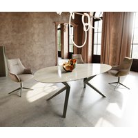 DELIFE Edge Oval Esstisch Keramik