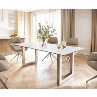 DELIFE Edge Esstisch Laminam Weiß