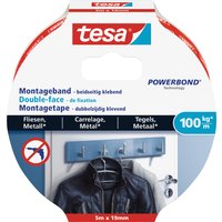tesa Powerbond Montageband für Fliesen/Metall, 19 mm x 5,0 m – Bild 2