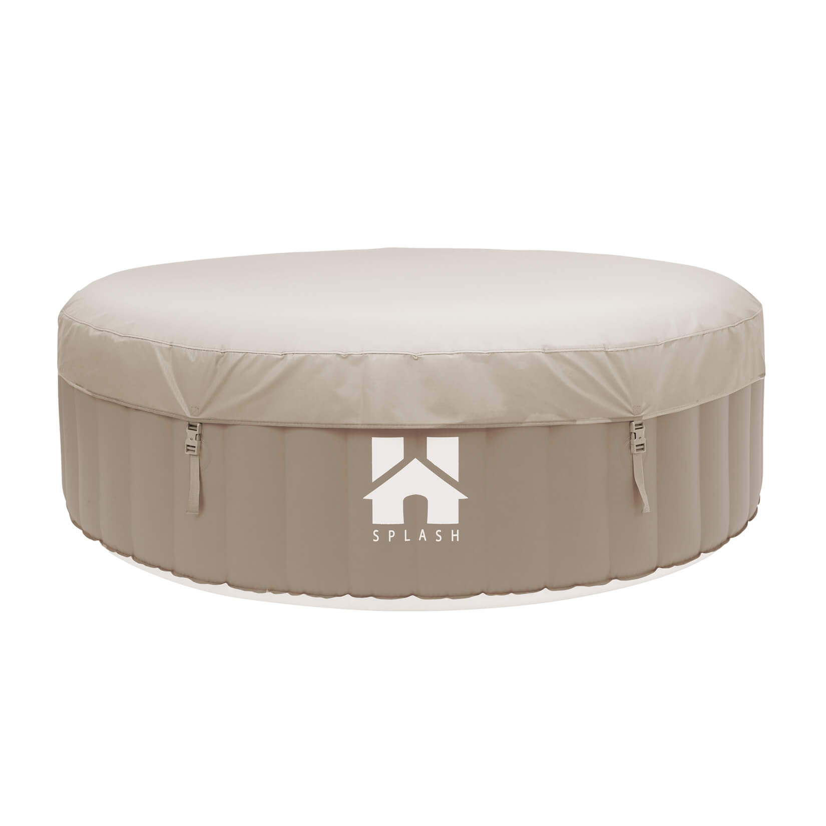 Outdoor Whirlpool SPLASH inkl. Abdeckung - Ø208 cm 6 Personen Beige – Bild 5
