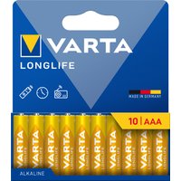 VARTA Alkaline Batterie, LONGLIFE, Micro AAA, 10er – Bild 2