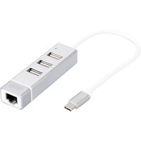 DIGITUS USB 2.0 auf Fast Ethernet Adapter, 3-Port USB Hub – Bild 2