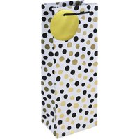 Clairefontaine Flaschentüte, Punkte Schwarz/Gold