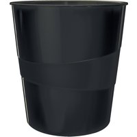 LEITZ Papierkorb WOW, aus Kunststoff, 15 Liter, schwarz