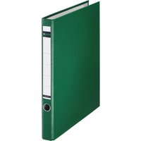 LEITZ Plastik-Ringordner, DIN A4, grün, 2 D-Ring-Mechanik