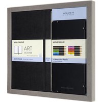 MOLESKINE Skizzen-Set Aquarell, Skizzenbuch L/A5 12 Stifte